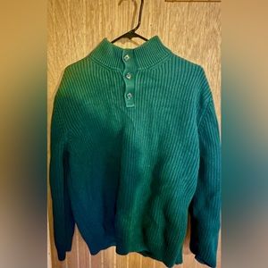 Heavy knit dark green sweater